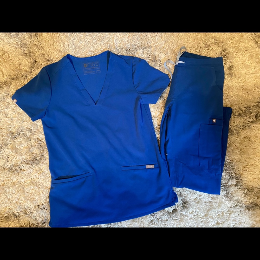 Royal blue figs XXS scrubs